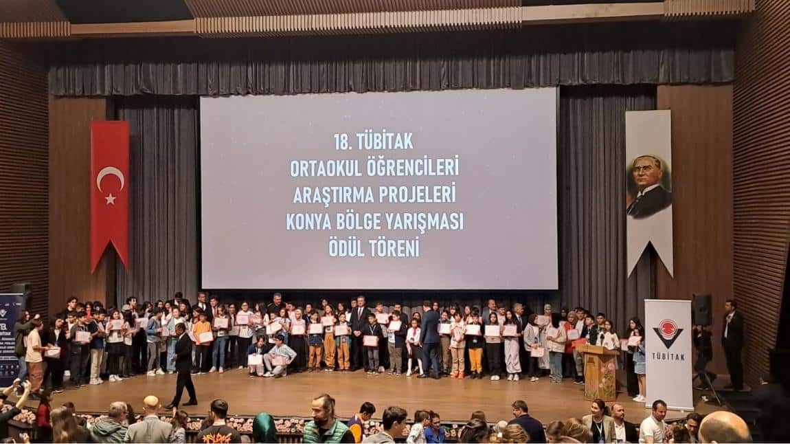 18.Tübitak Ortaokul Öğrencileri Araştırma Projeleri Konya Bölge Yarışmasında Matematik alanında 1. Olmuştur. 