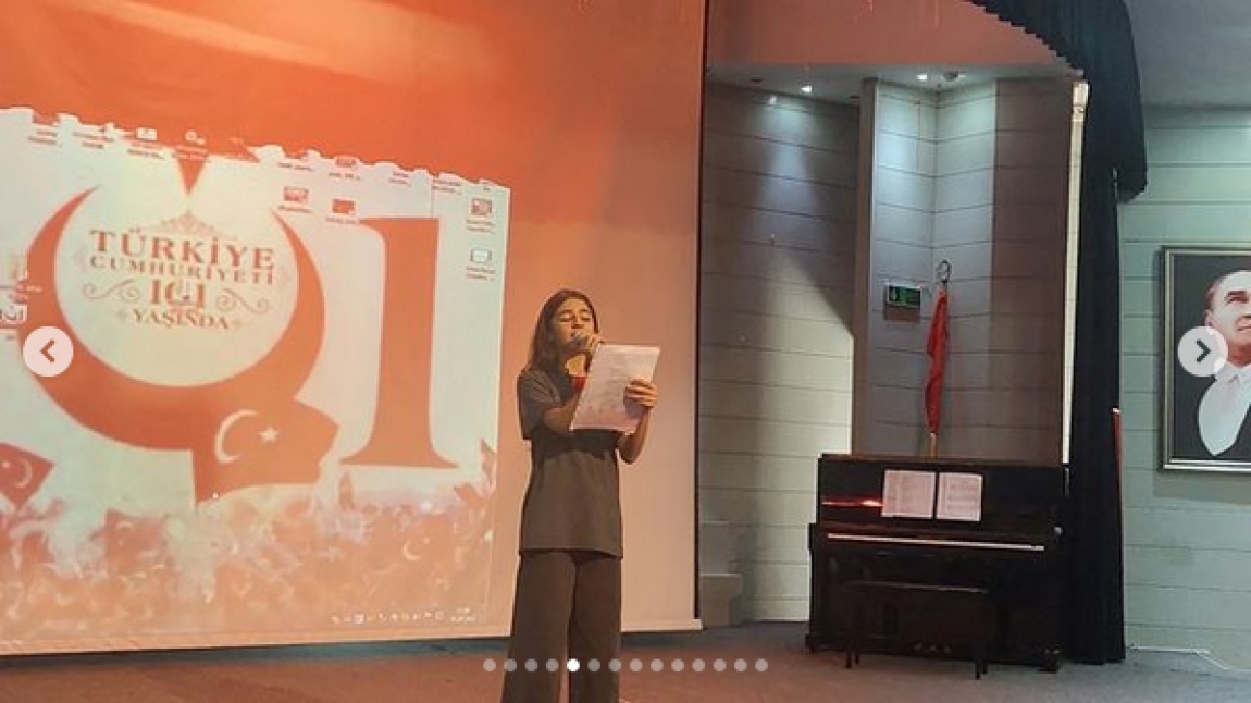 Cumhuriyetimizin 101. Yılı okulumuzda 